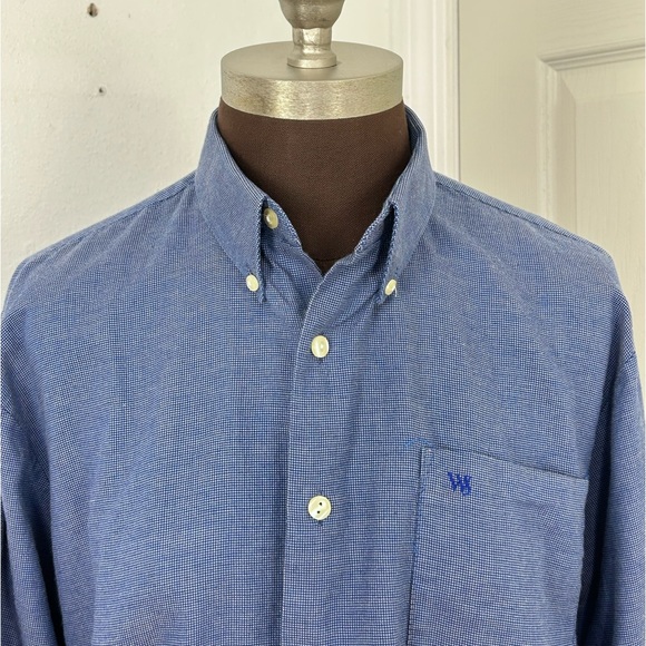 Wall Street Button Down Shirt SZ M - Picture 4 of 5